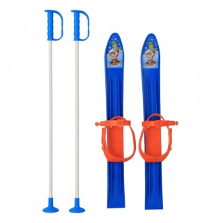 Detské lyže s viazaním a palicami 60 cm