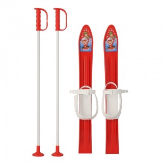 Detské lyže s viazaním a palicami 60 cm
