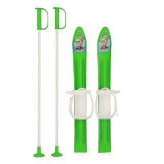 Detské lyže s viazaním a palicami 60 cm