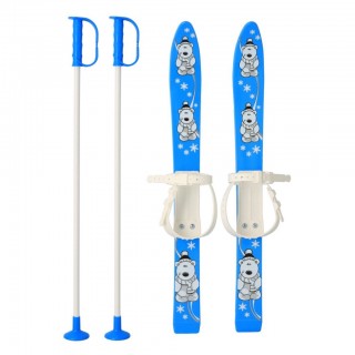 Detské lyže s viazaním a palicami Baby Mix 70 cm