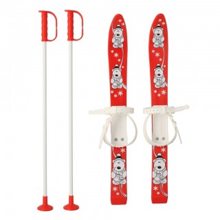 Detské lyže s viazaním a palicami Baby Mix 70 cm