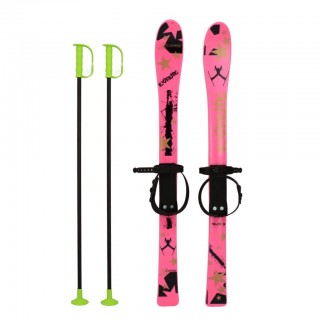 Detské lyže s viazaním a palicami Baby Mix 90 cm