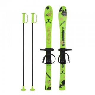 Detské lyže s viazaním a palicami Baby Mix 90 cm