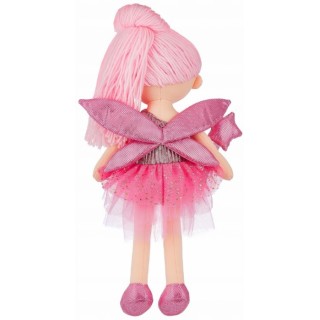 Handrová bábika Víla Júlia - ružové šatičky