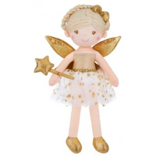 Handrová bábika Víla Júlia - biele šatičky