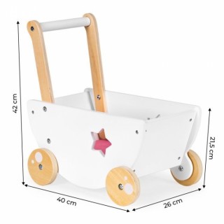 Drevený kočík pre bábiky Star