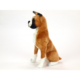 Plyšový sediaci pes Boxer