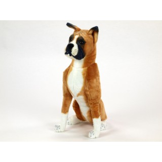 Plyšový sediaci pes Boxer