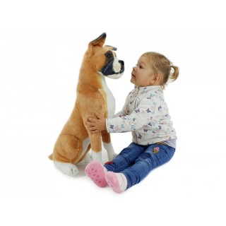 Plyšový sediaci pes Boxer