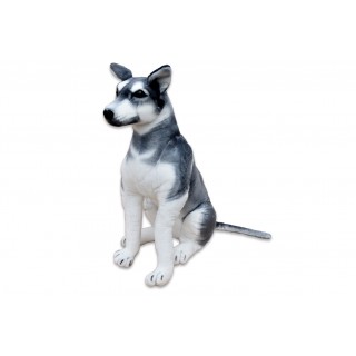 Plyšový pes Husky, výška 80cm