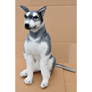 Plyšový pes Husky, výška 80cm