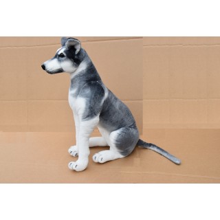 Plyšový pes Husky, výška 80cm