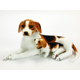 Plyšový psík Bígel so šteniatkom