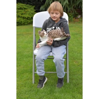 Plyšová mačka ležiaca