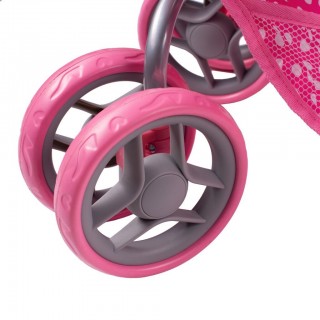 Multifunkčný kočík pre bábiky Jasmínka svetlo ružový