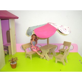 Záhradný nábytok pre bábiky