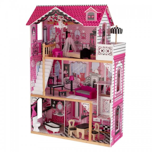 Drevený domček pre bábiky Amelia