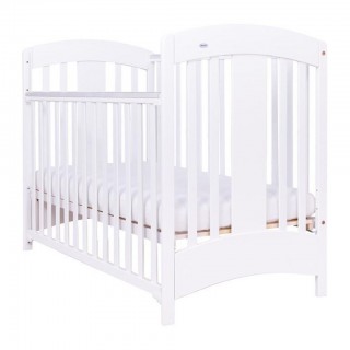 Detská postieľka Drewex Natálka so sťahovacou bočnicou krémová