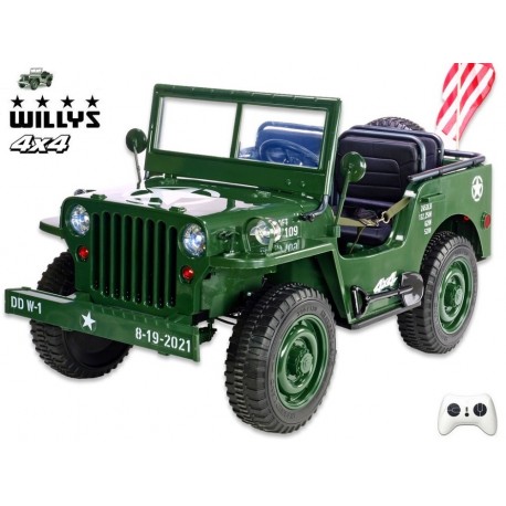 Jeep Willys s 2,4G, 4x4, 3 miestný, macha army