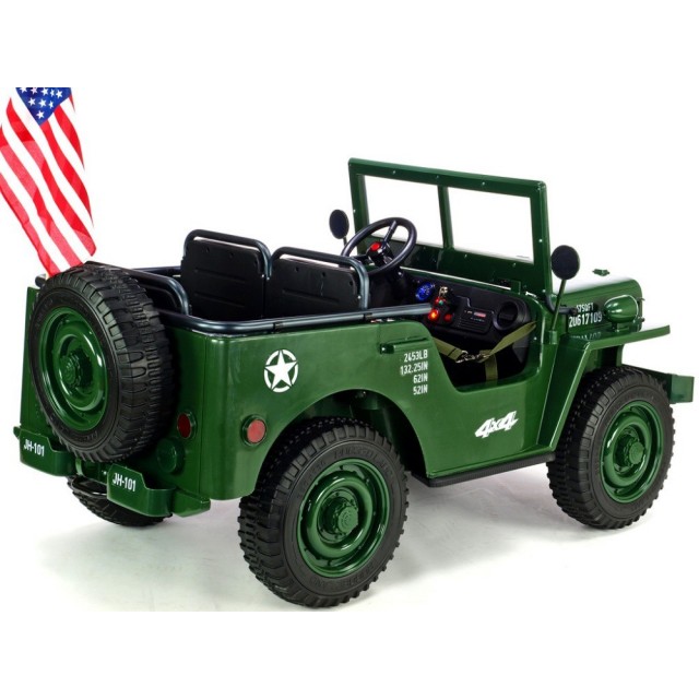 Jeep Willys s 2,4G, 4x4, 3 miestný, macha army