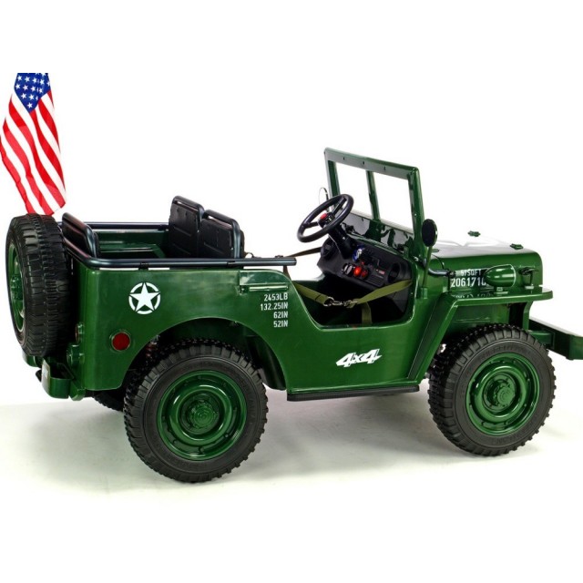 Jeep Willys s 2,4G, 4x4, 3 miestný, macha army