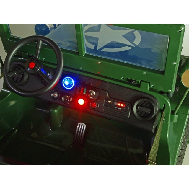 Jeep Willys s 2,4G, 4x4, 3 miestný, macha army