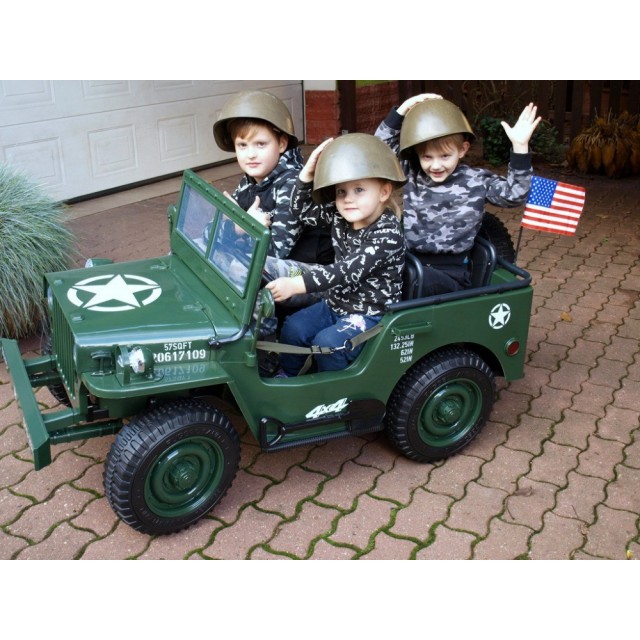 Jeep Willys s 2,4G, 4x4, 3 miestný, macha army