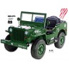 Jeep Willys s 2,4G, 4x4, 24V, 3 miestný, green army