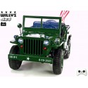 Jeep Willys s 2,4G, 4x4, 24V, 3 miestný, green army