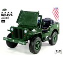 Jeep Willys s 2,4G, 4x4, 24V, 3 miestný, green army