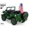 Jeep Willys s 2,4G, 4x4, 24V, 3 miestný, green army