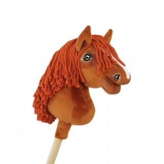 Kôň na palici Hobby Horse Premium - gaštanový kôň A4