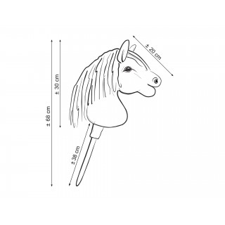 Kôň na palici Hobby Horse Premium - Cremello A4