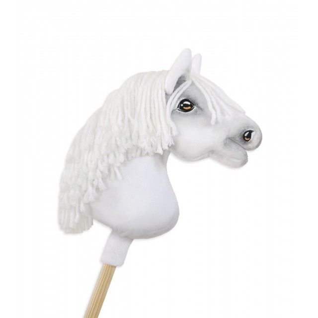 Kôň na palici Hobby Horse Premium - biely A4