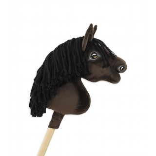 Kôň na palici Hobby Horse Premium - tmavý hnedák A4