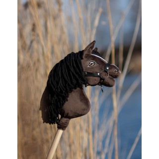 Kôň na palici Hobby Horse Premium - tmavý hnedák A4
