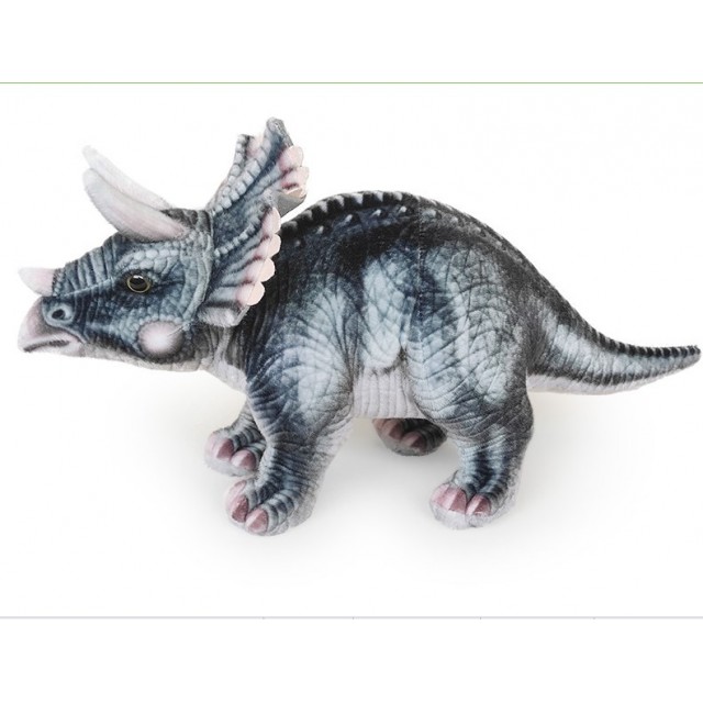 Plyšový Triceratops šedý