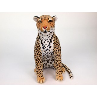 Plyšový leopard sediaci