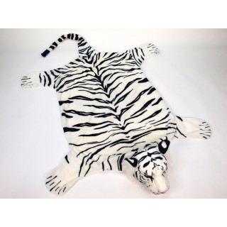 Plyšová predložka tiger biely XL