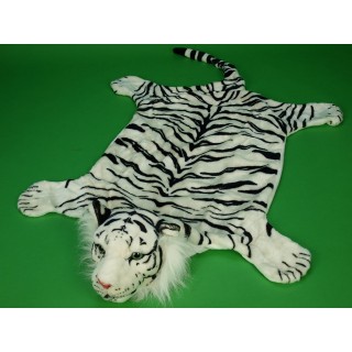 Plyšová predložka tiger biely XL