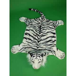 Plyšová predložka tiger biely XL