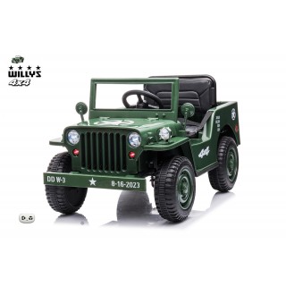 Jeep Willys s 2,4G, 4x4, 1 miestný, green army