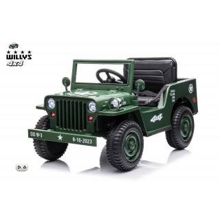 Jeep Willys s 2,4G, 4x4, 1 miestný, green army