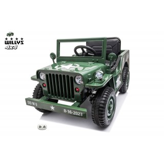 Jeep Willys s 2,4G, 4x4, 1 miestný, green army