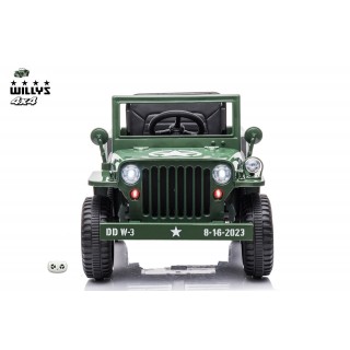 Jeep Willys s 2,4G, 4x4, 1 miestný, green army