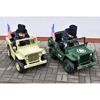 Jeep Willys s 2,4G, 4x4, 1 miestný, green army