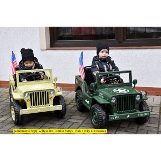 Jeep Willys s 2,4G, 4x4, 1 miestný, green army