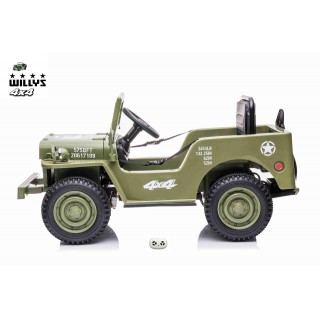 Jeep Willys s 2,4G, 4x4, 1 miestný, olivový