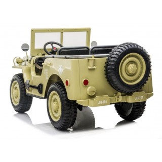 Jeep Willys s 2,4G, 4x4, 24V, 3 miestný, pieskový