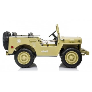 Jeep Willys s 2,4G, 4x4, 24V, 3 miestný, pieskový